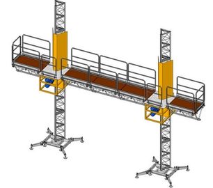 Aluminium Kerja Landasan Mast Climber Scaffolding Hanging Sistem scaffold